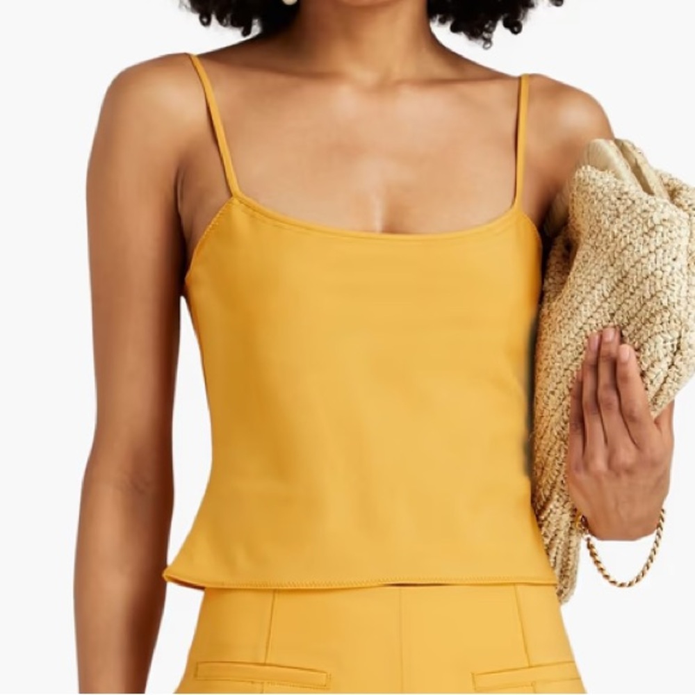 Jacquemus Tangelo stretch-wool camisole in Saffron